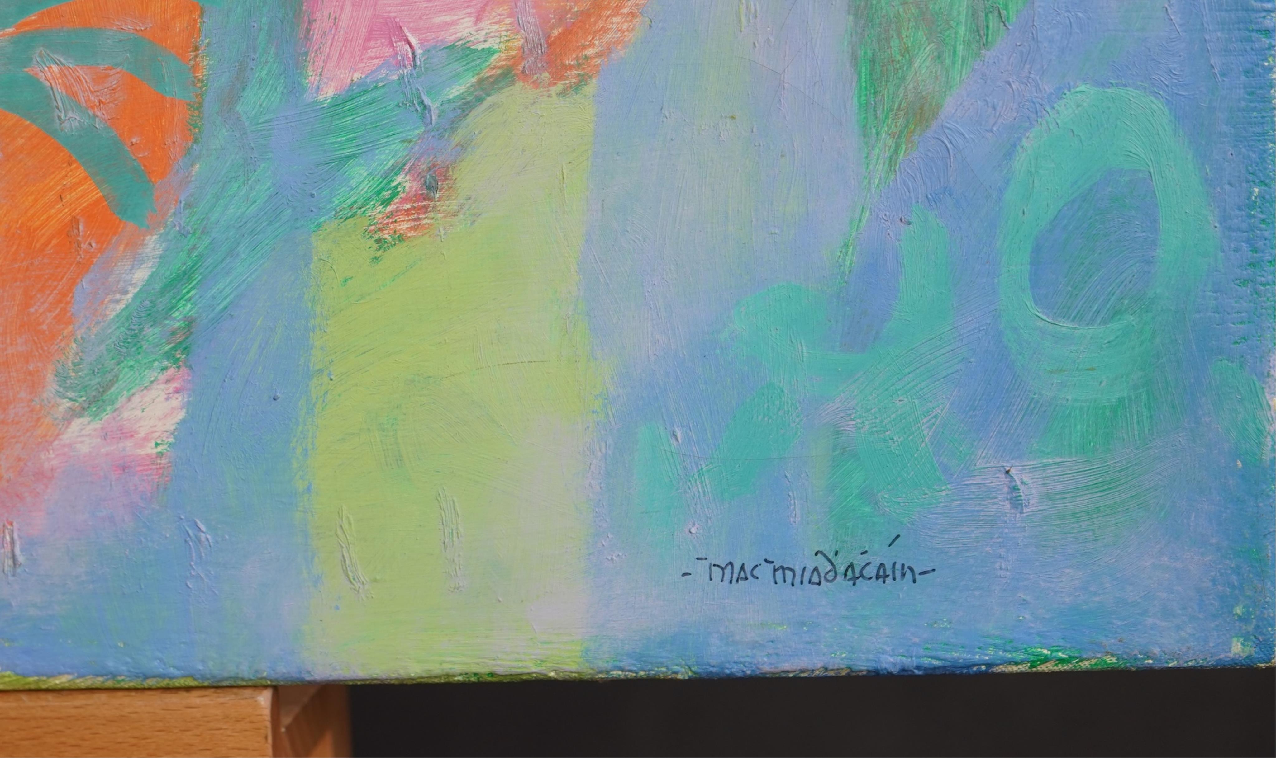 Padraig Macmiadhachain, Irish 1929-2017, 'Firebird and the Yellow Field, St Vincent, West Indies'